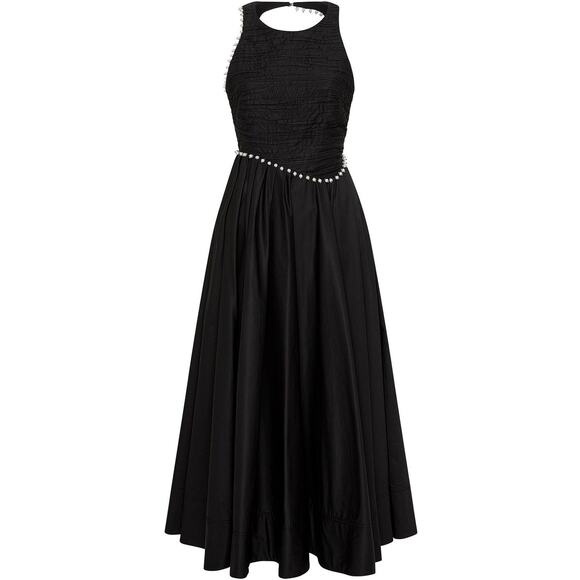 Aje Florence Pearl Trim Midi Dress - Picture 1 of 15